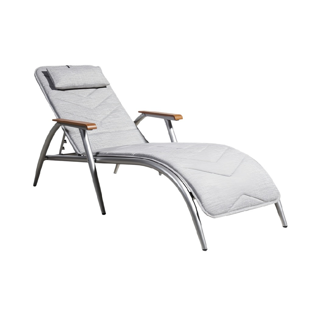 Stijlvolle ligstoel met verstelbare rugleuning en aluminium frame**
