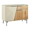 Moderne opbergkast met houten en minimalistische afwerking**