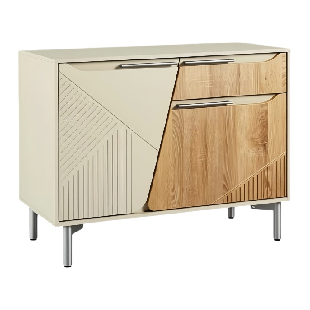 Moderne opbergkast met houten en minimalistische afwerking**
